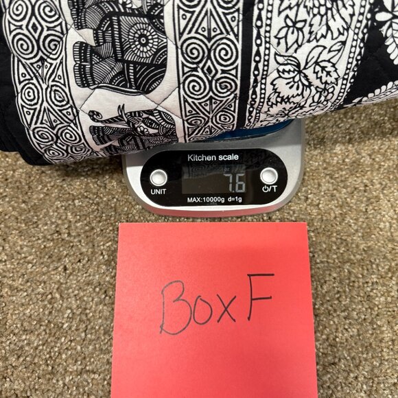 Ruby Rd. Quilted Jacket Womens 8 Black White Elephant Boho Paisley Print Cotton - Picture 12 of 12